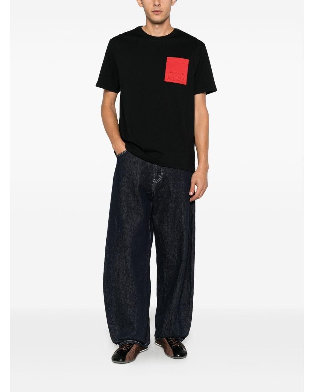 Loewe Black Logo Cotton T-Shirt for men