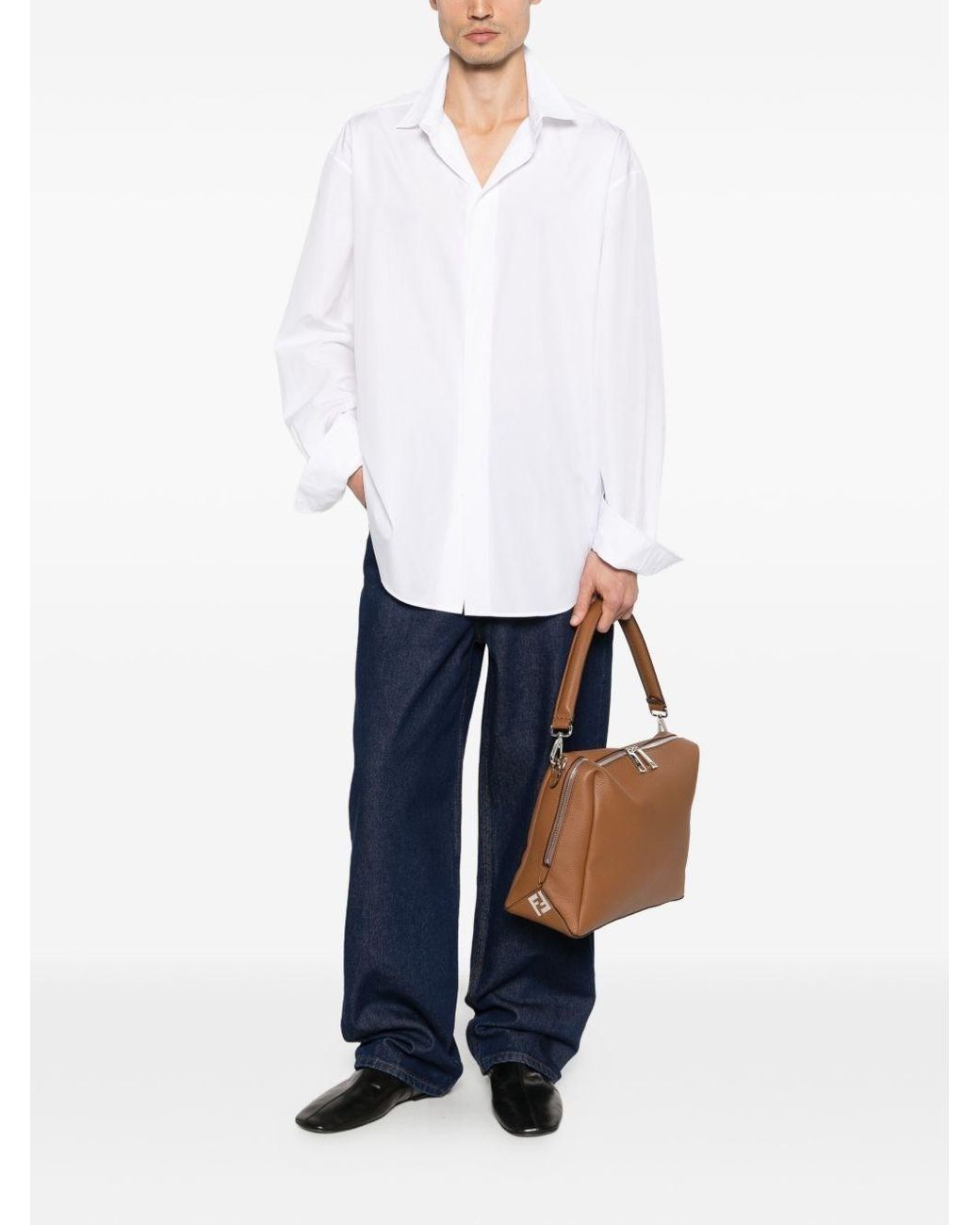 The Row White Nilo Cotton Shirt for men