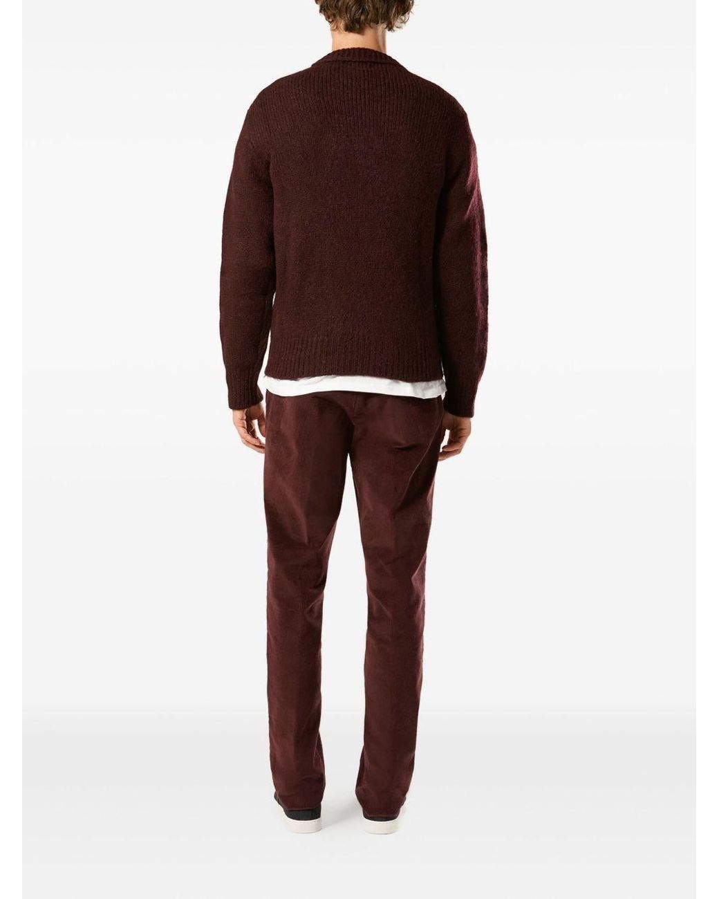 Doppiaa Purple Appio Round Neck Sweater for men