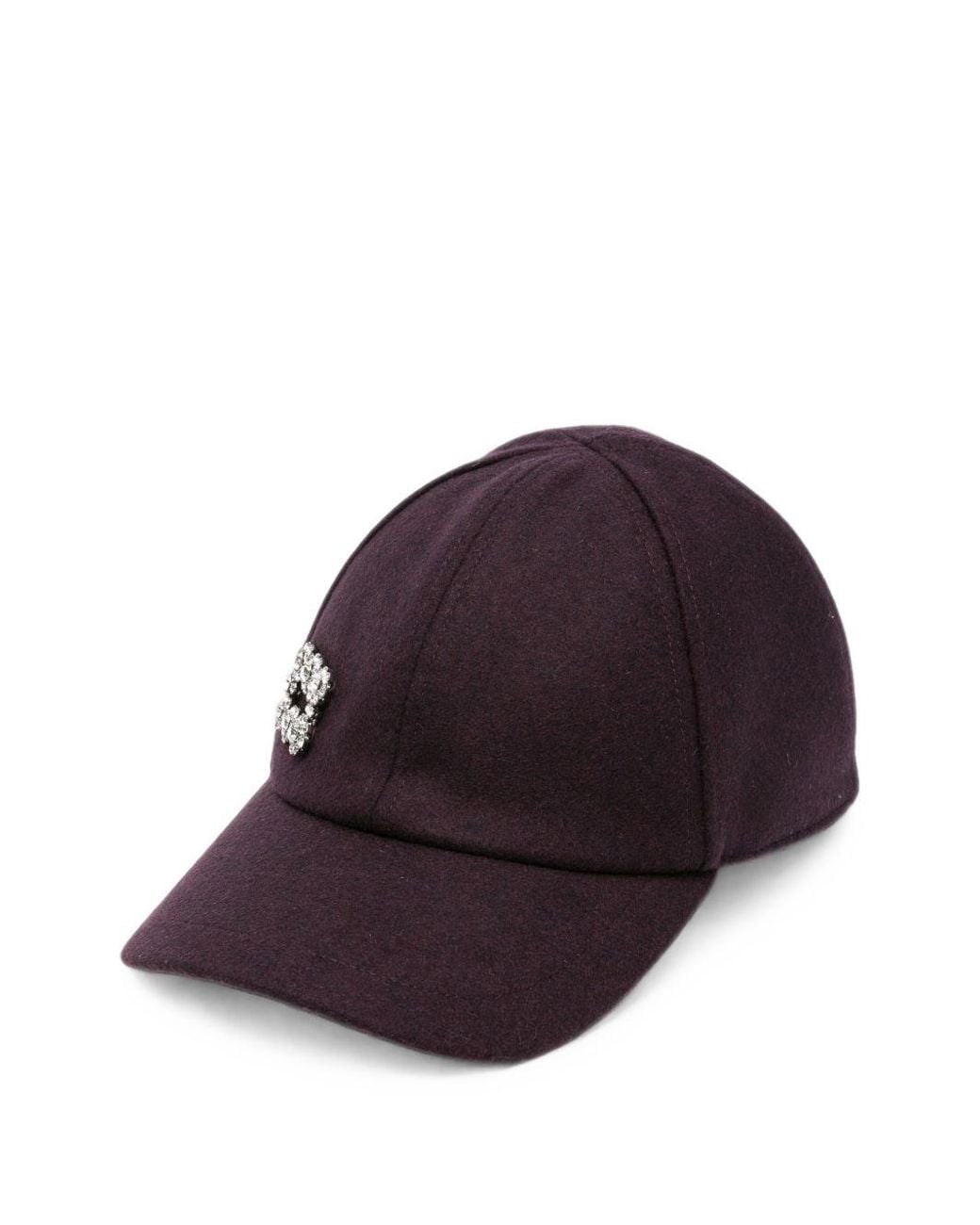 Roger Vivier Red Rv Flower Strass Baseball Cap