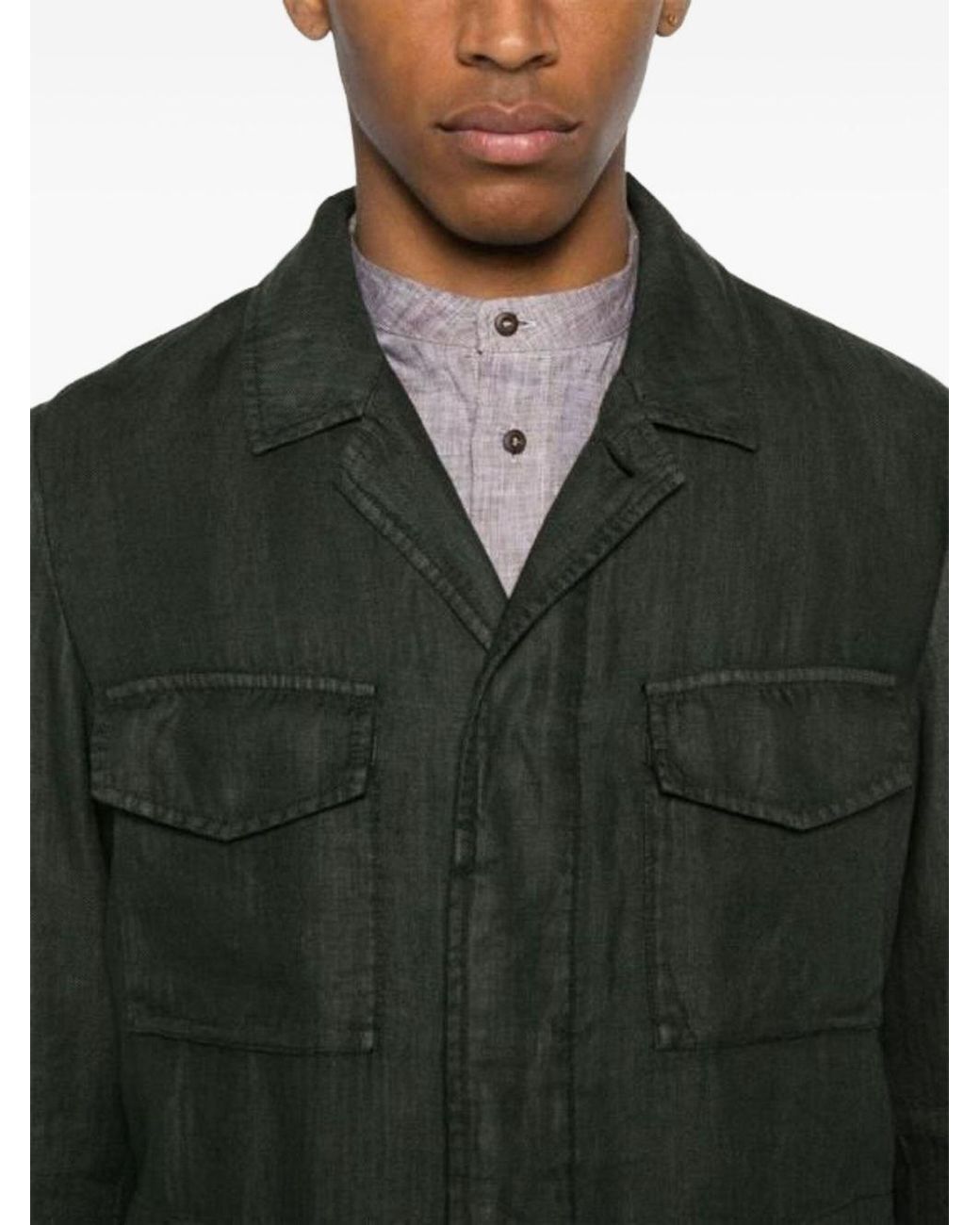 Boglioli Green Point Collar Utility Jacket for men