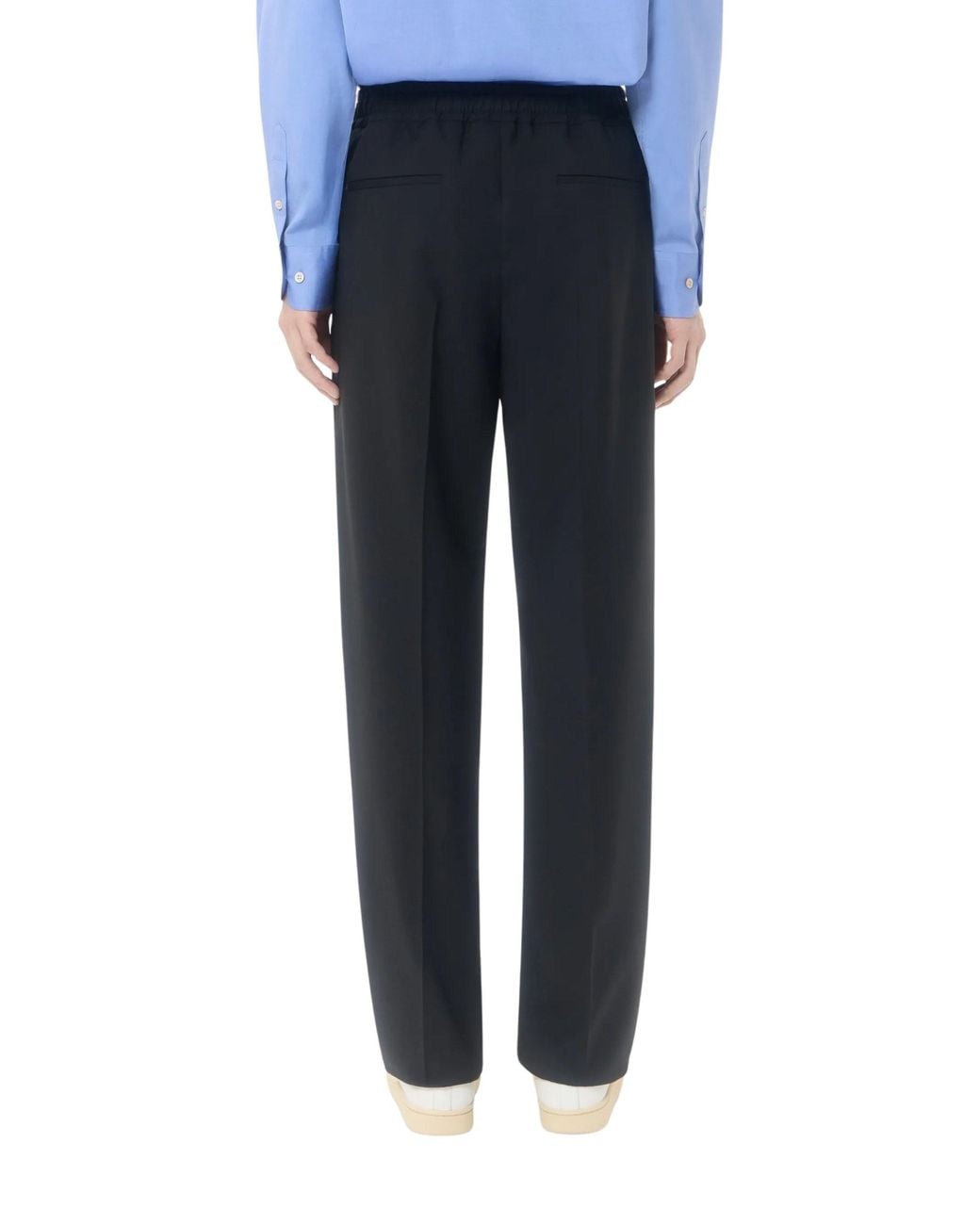 Valentino Black Vlogo Wool Trousers for men