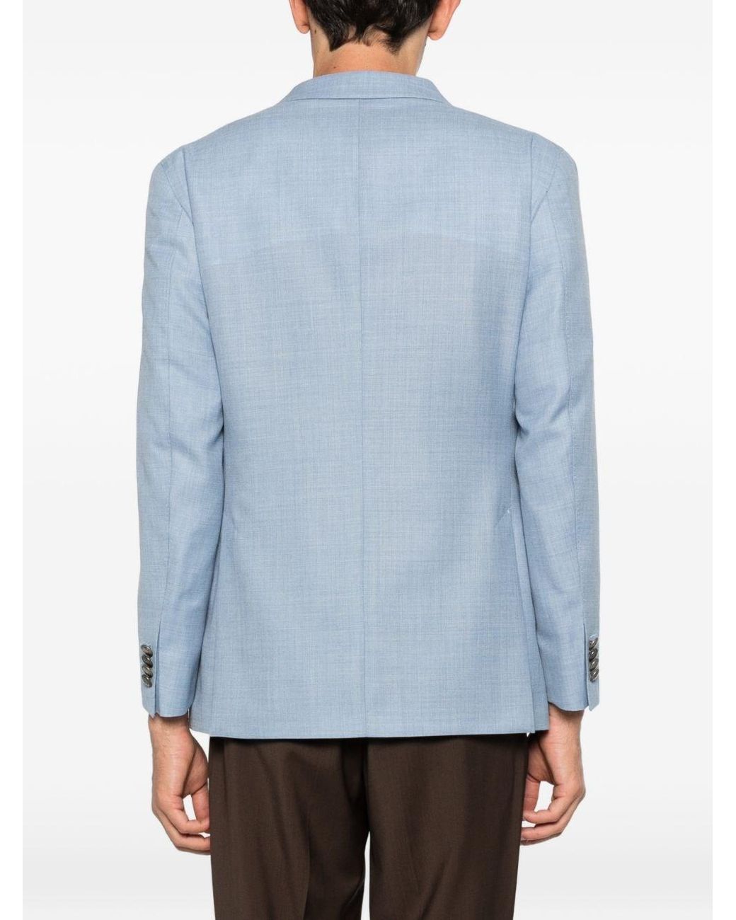 Gabriele Pasini Blue Double-Breasted Blazer for men