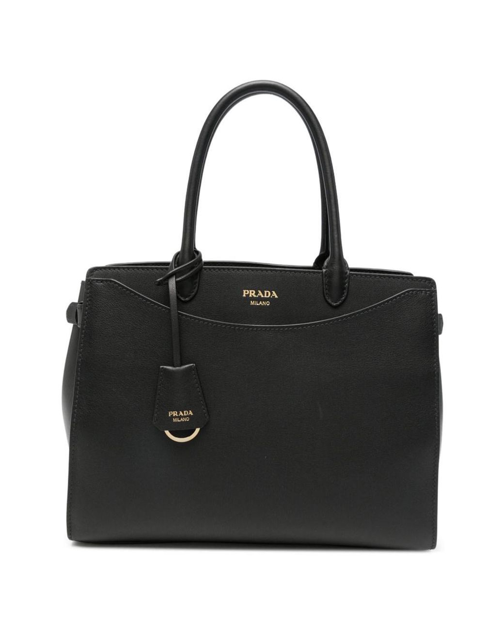 Prada Black Prelude Large Leather Tote