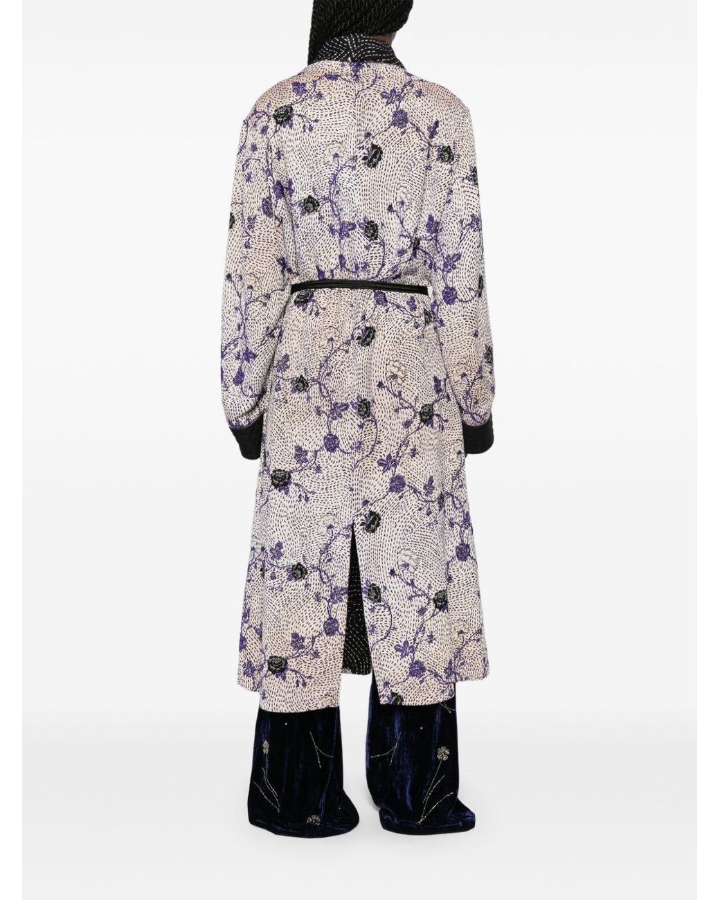 Forte_forte White Cherry Blossom Long Coat