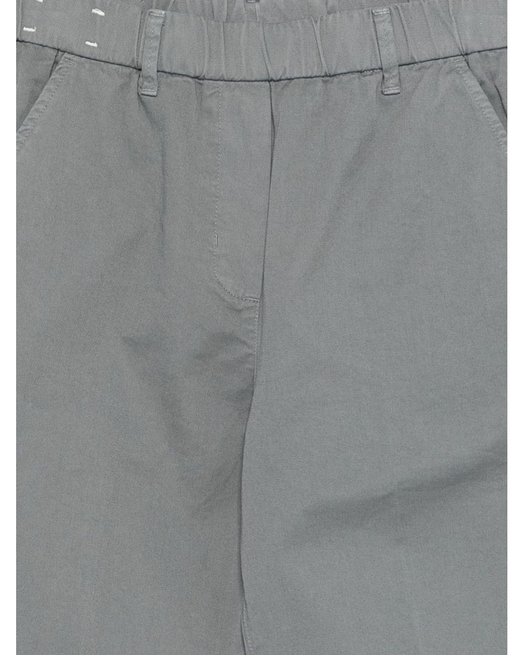 Alysi Gray Cotton Trousers