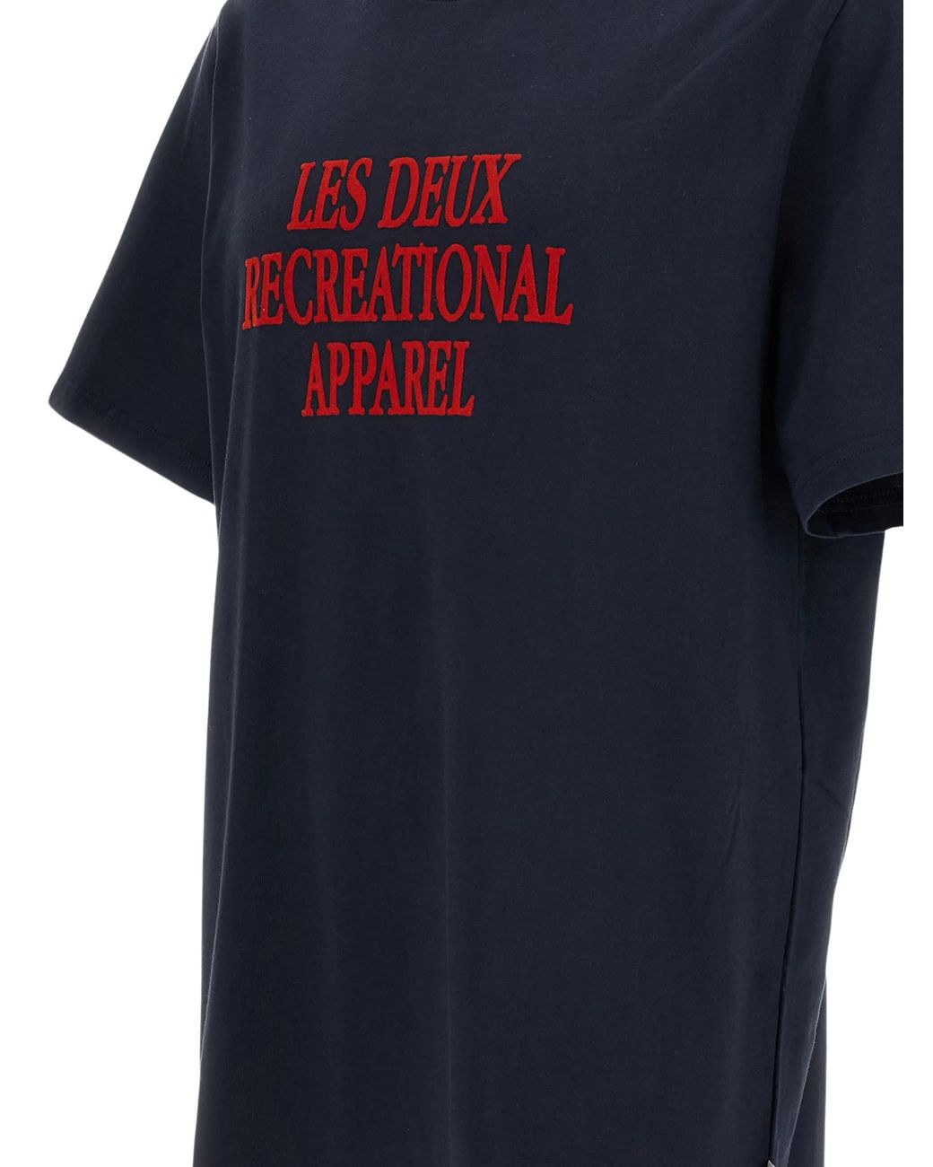 Les Deux Blue Graphic-Print T-Shirt for men