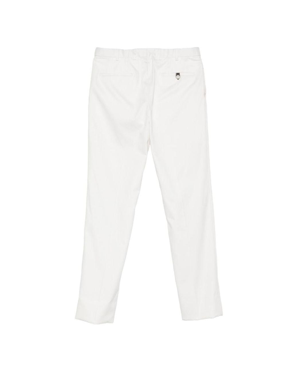 Brioni White Cotton Trousers for men