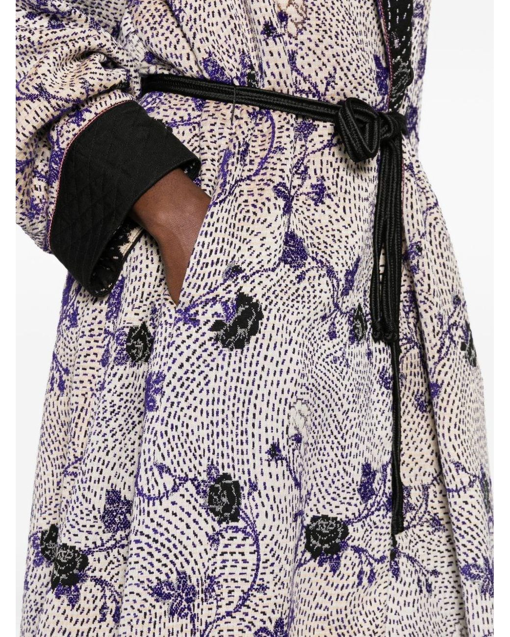 Forte_forte White Cherry Blossom Long Coat