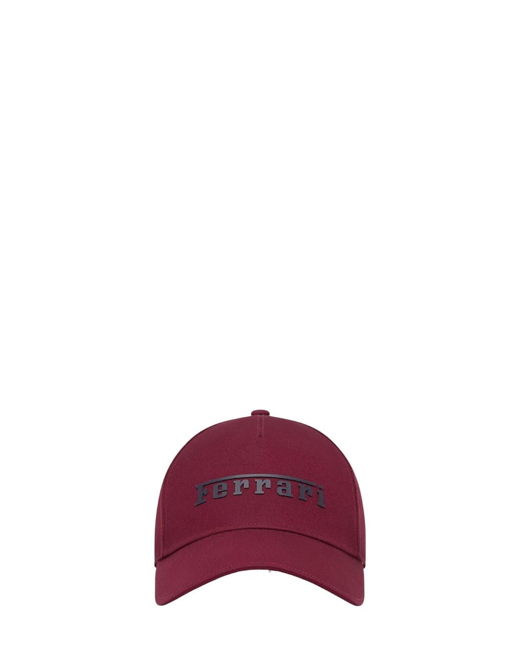 Ferrari Purple Cotton Twill Baseball Cap With Rubberised Logo for men