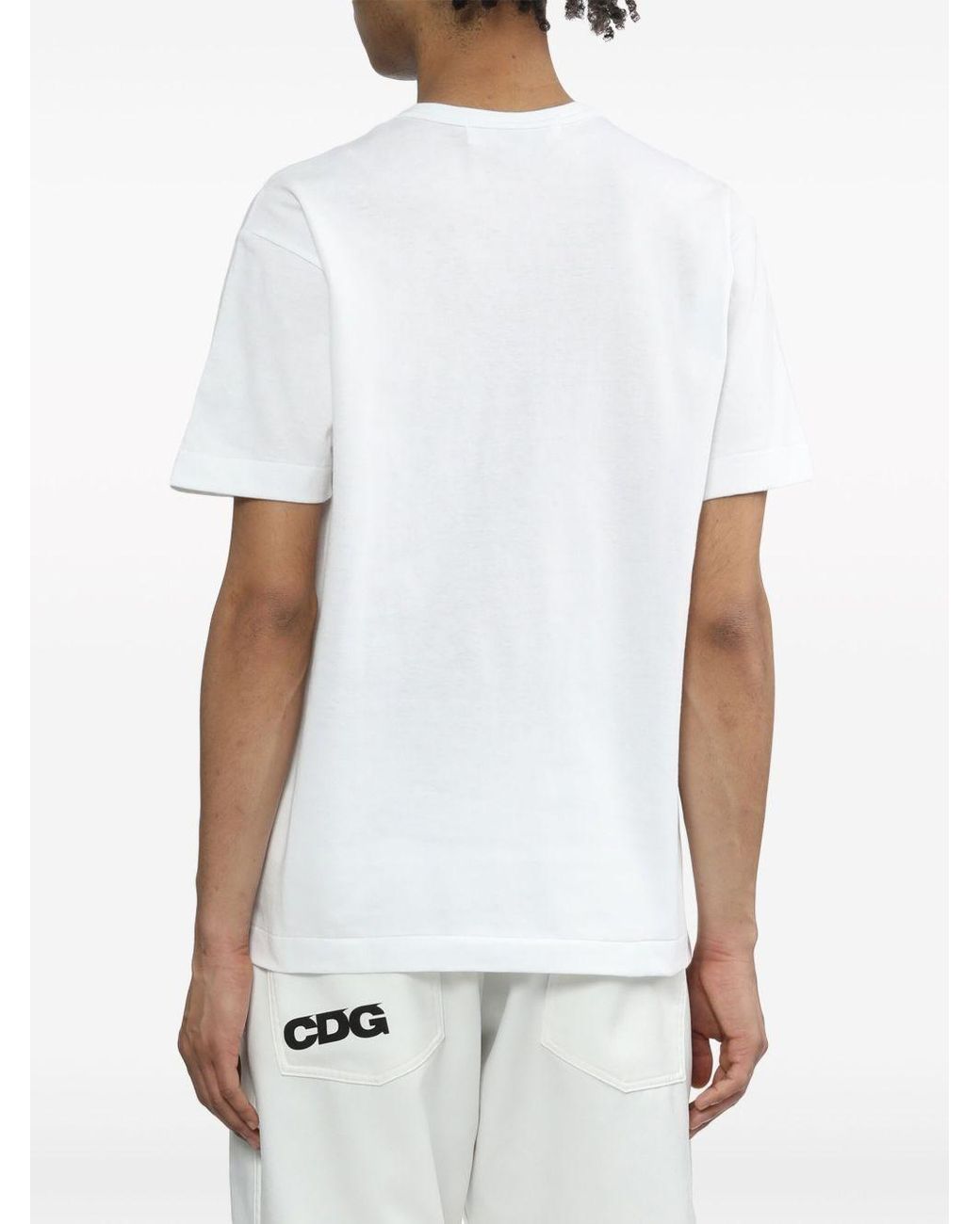 COMME DES GARÇONS PLAY Red Cotton T-Shirt for men