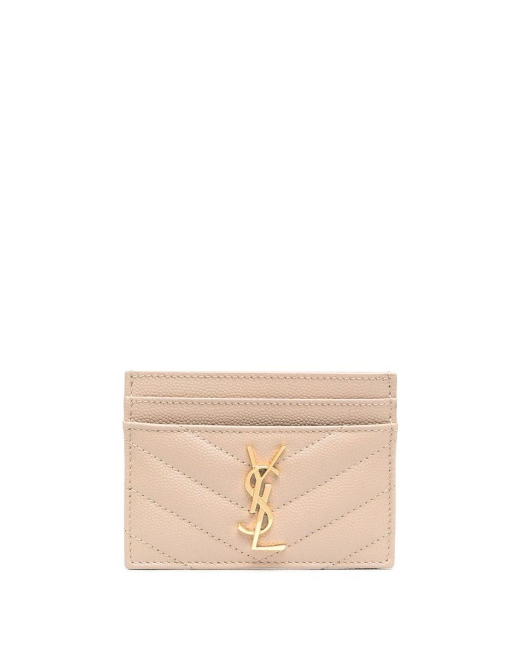 Saint Laurent Natural Mini Card Case For