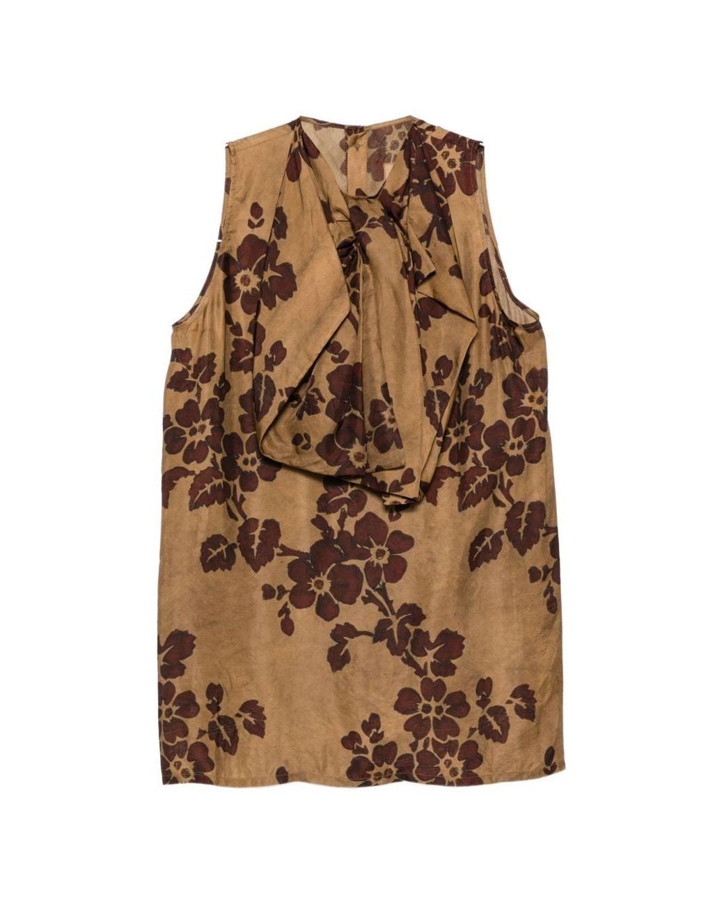 Uma Wang Brown Teet Printed Top