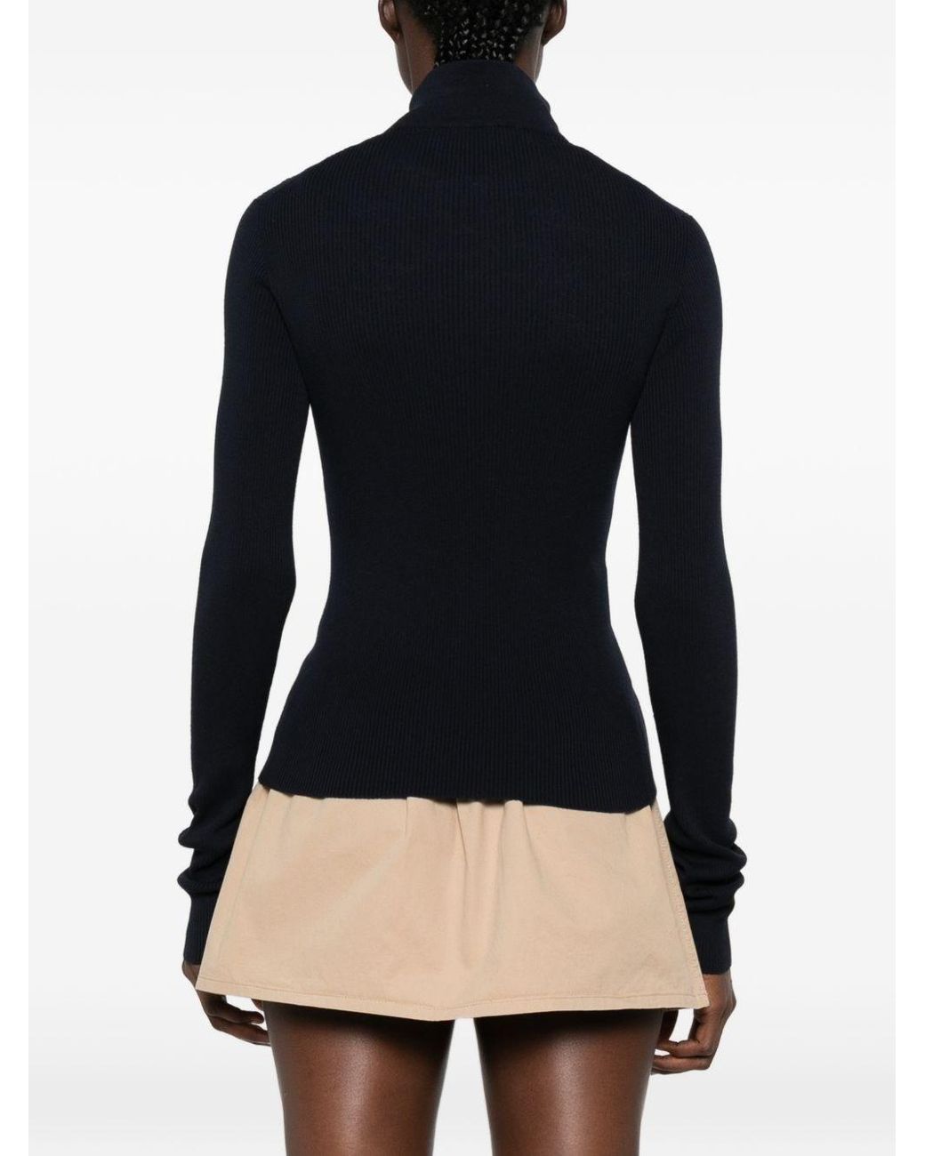 Miu Miu Blue Cotton Cardigan