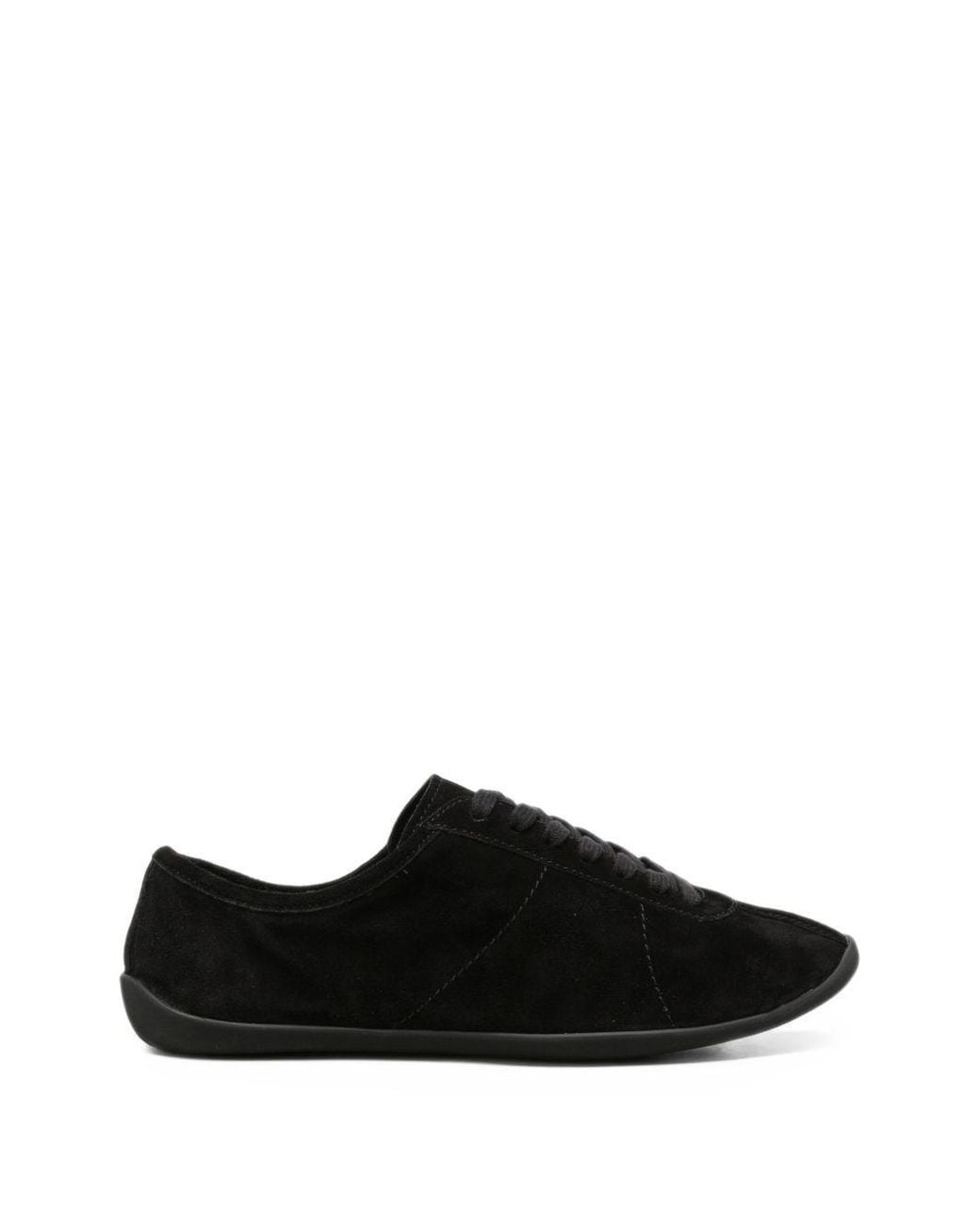 The Row Black Clemence Suede Leather Sneakers