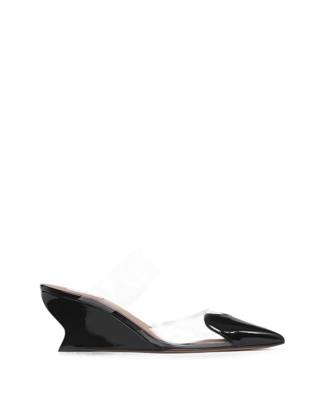 Alaïa Black Le Coeur Wedge Mules