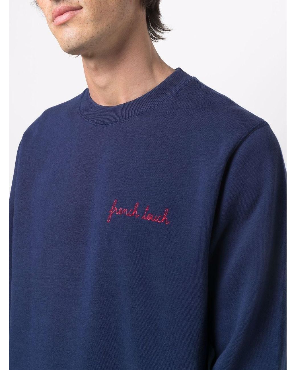 Maison Labiche Blue Cotton Sweater for men