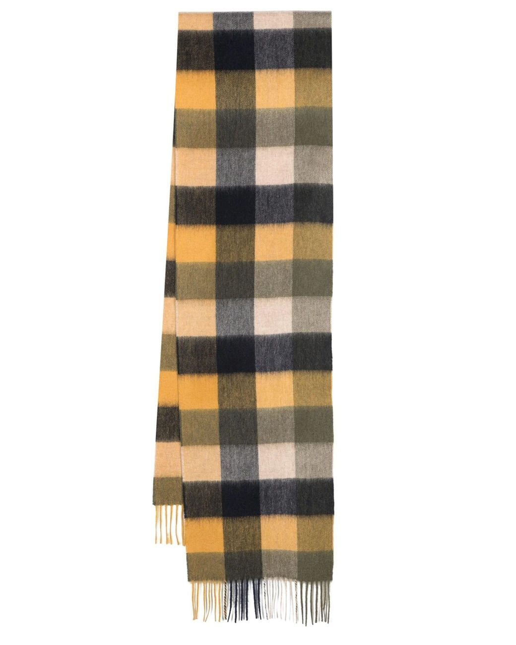Barbour Gray Brushed-Effect Check-Plaid Scarf for men