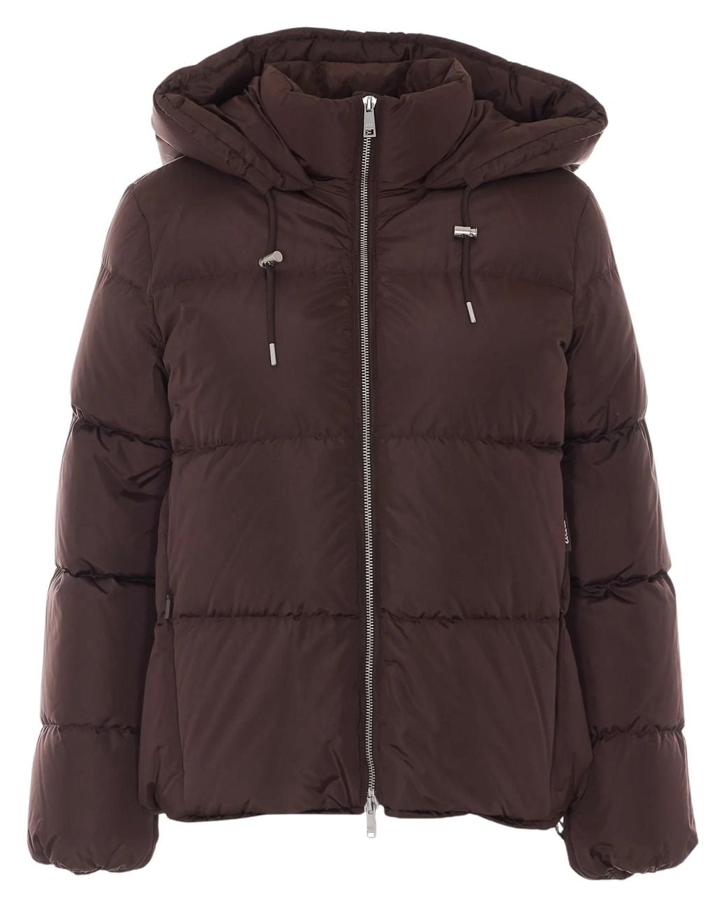 Add Brown Hooded Ped Jacket Bomber Jacket