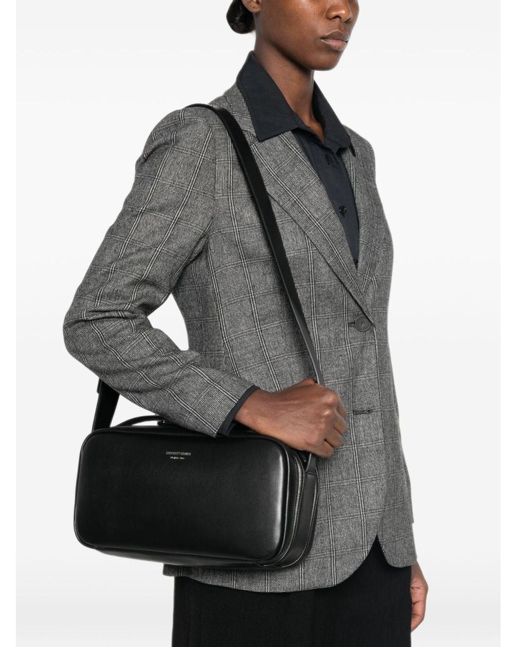 Emporio Armani Black Leather Handbag