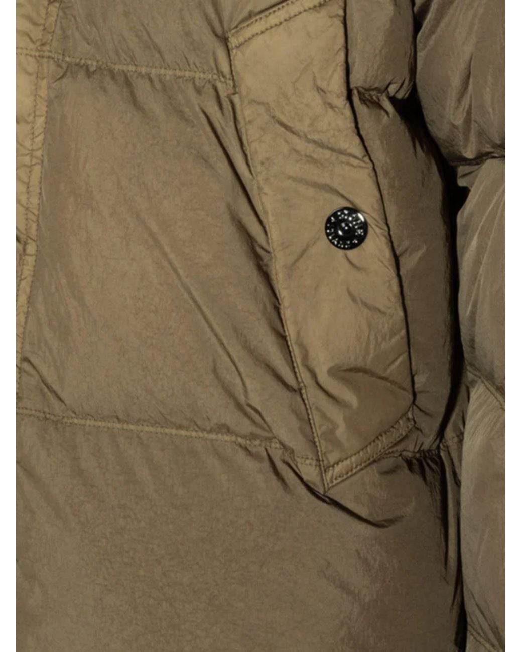 Stone Island Green Hooded Down Jacket for men