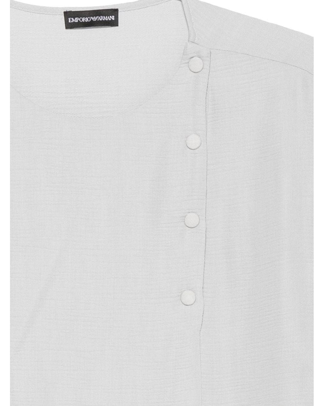 Emporio Armani White Wool Blend Top