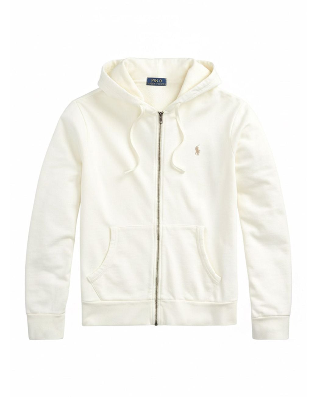 Ralph Lauren White Loopback Fleece Sweatshirt for men