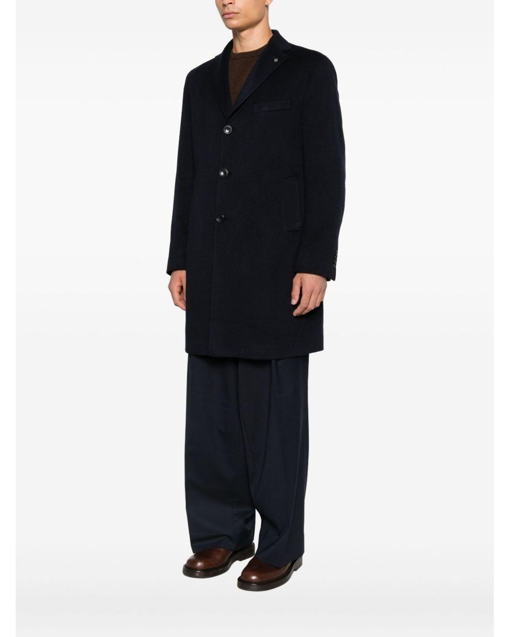 Tagliatore Blue Medium Bruce Coat for men