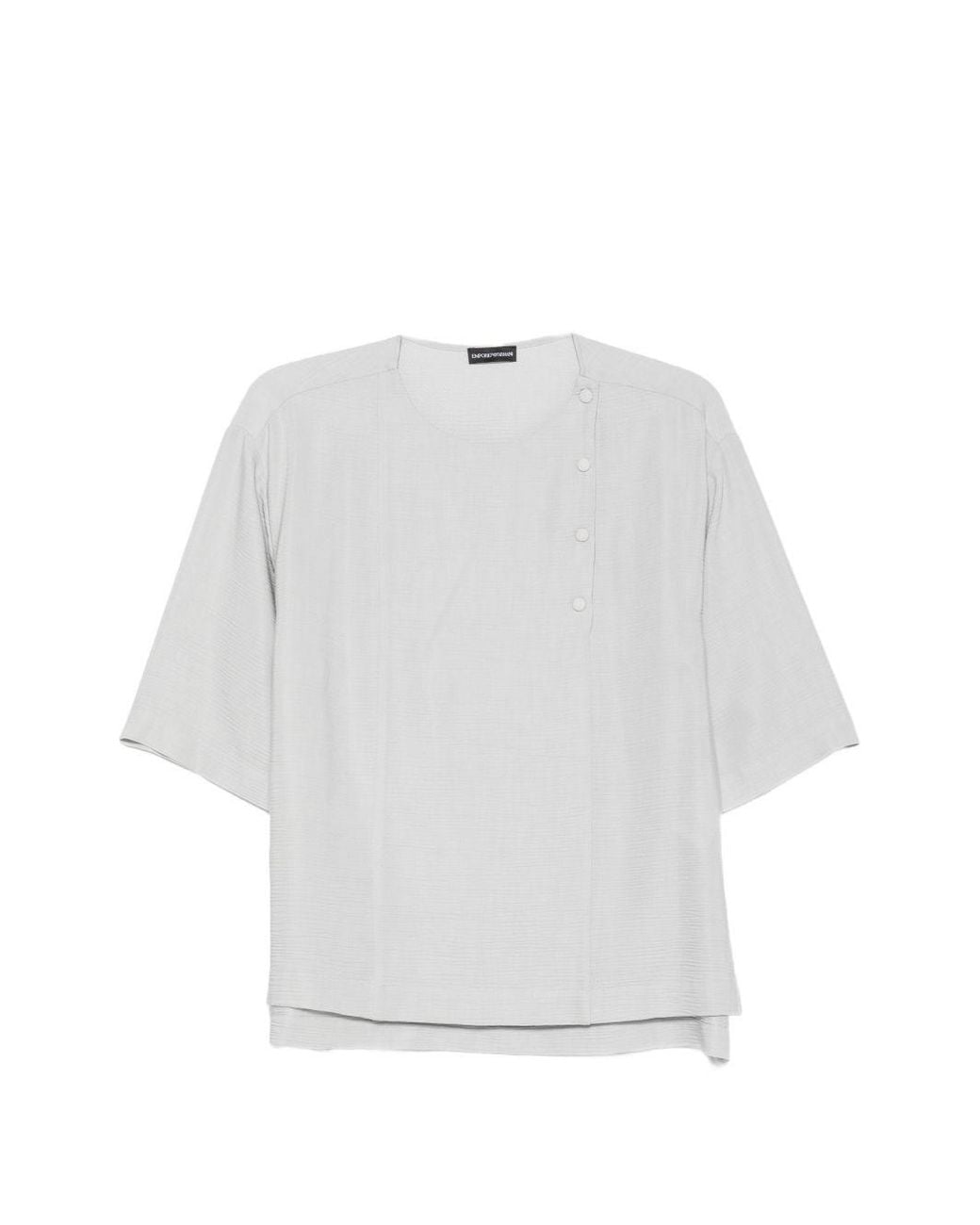 Emporio Armani White Wool Blend Top