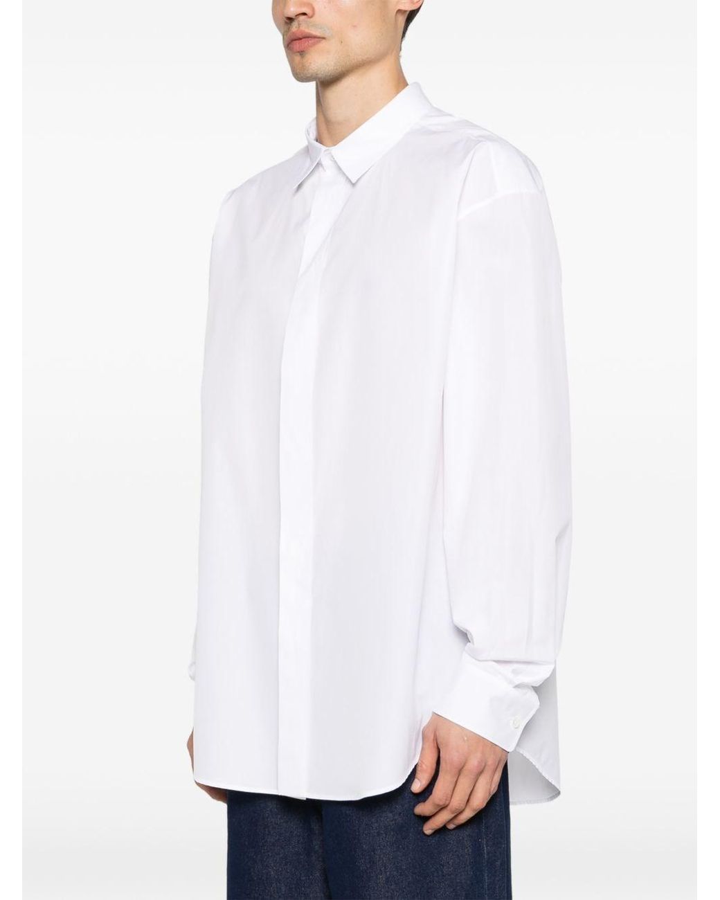 The Row White Nilo Cotton Shirt for men