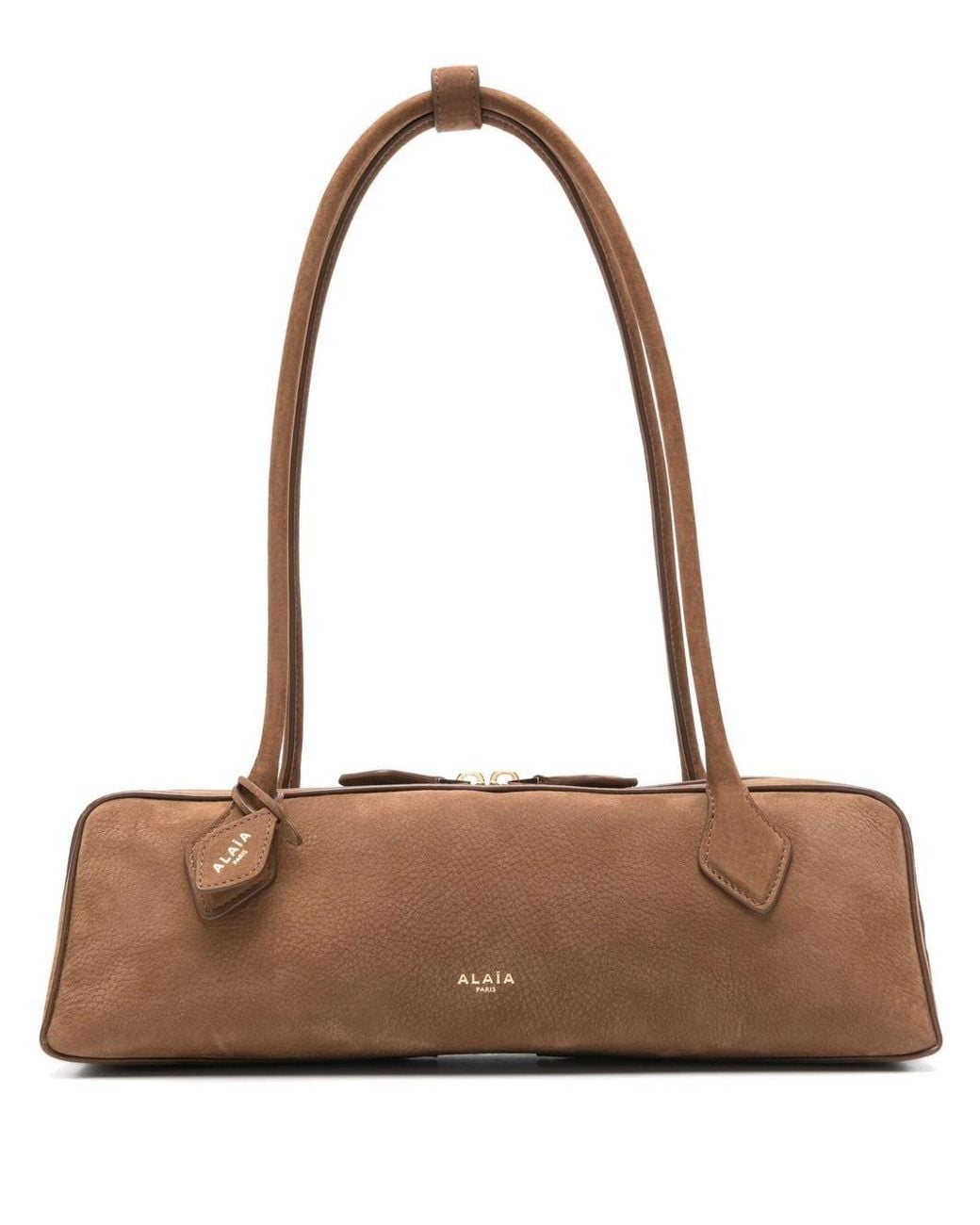 Alaïa Brown Alaia Medium Nabuk Shoulder Bag