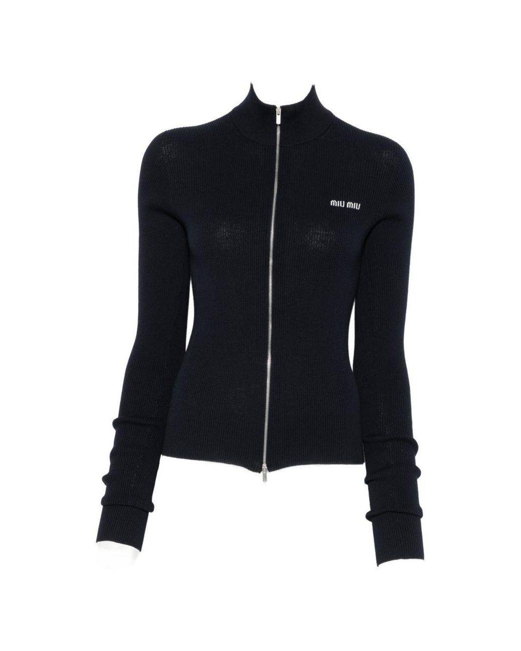 Miu Miu Blue Cotton Cardigan