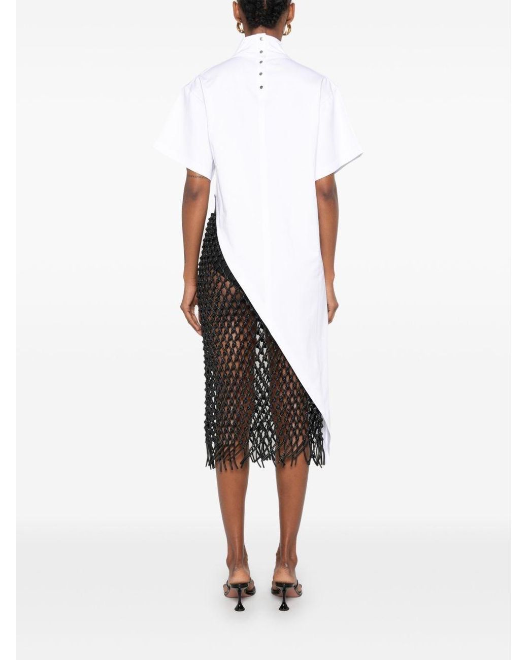 Alaïa White Cotton Asymmetric Top