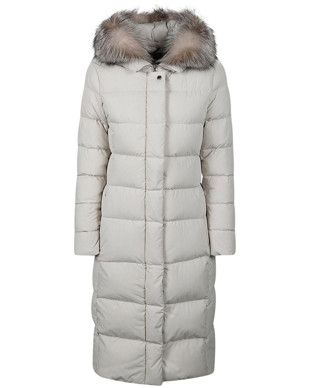 Moorer Gray Zagarakn Hooded Padded Coat