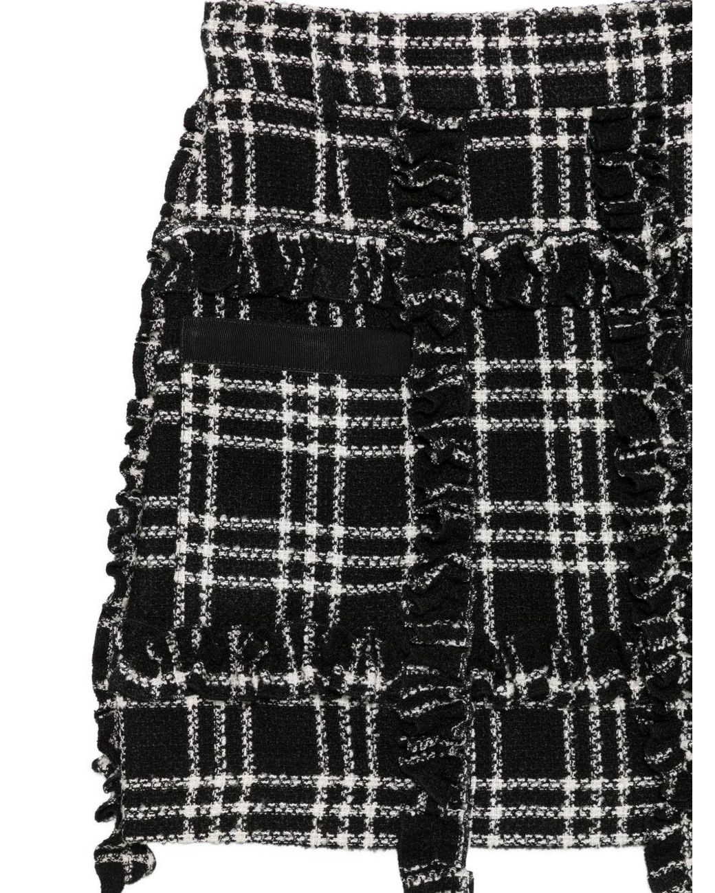 ALESSANDRO ENRIQUEZ Black Checked Short Skirt