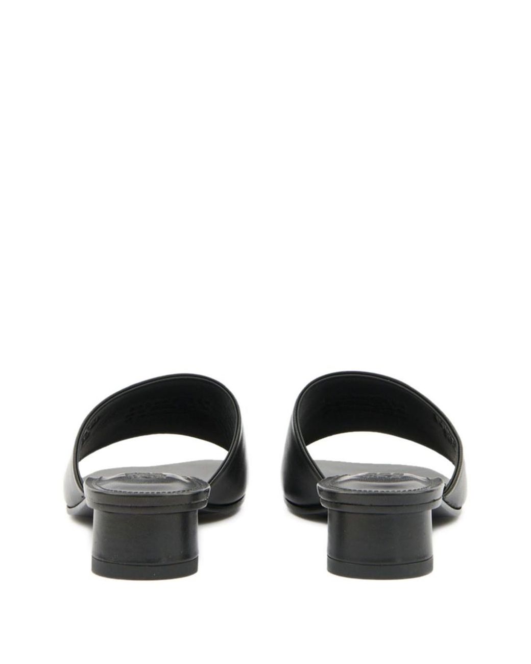 MM6 by Maison Margiela Black Leather Slides