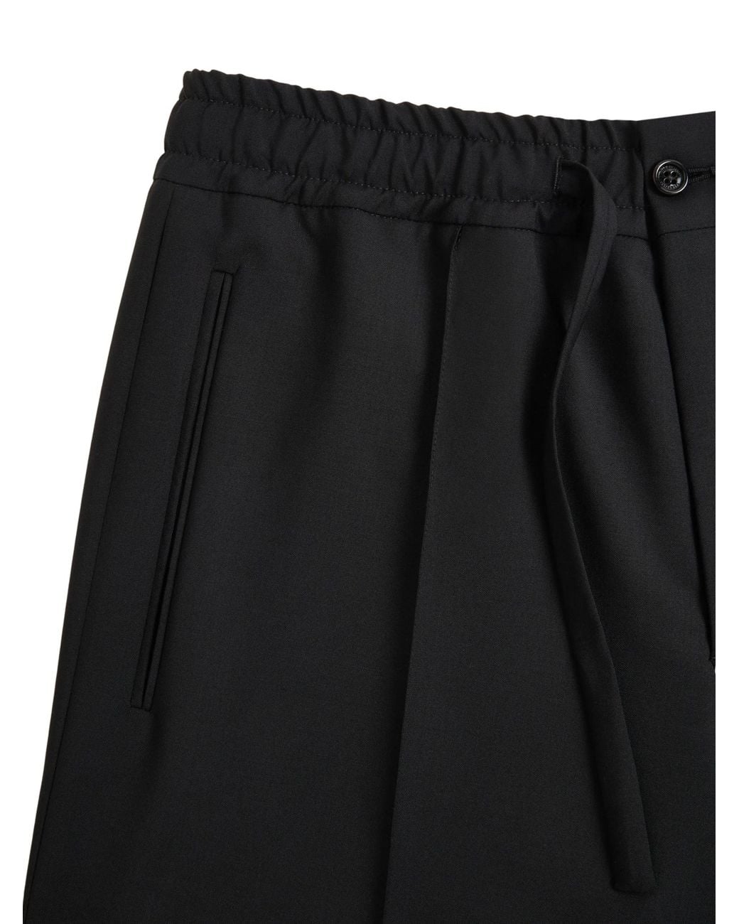 Valentino Black Vlogo Wool Trousers for men