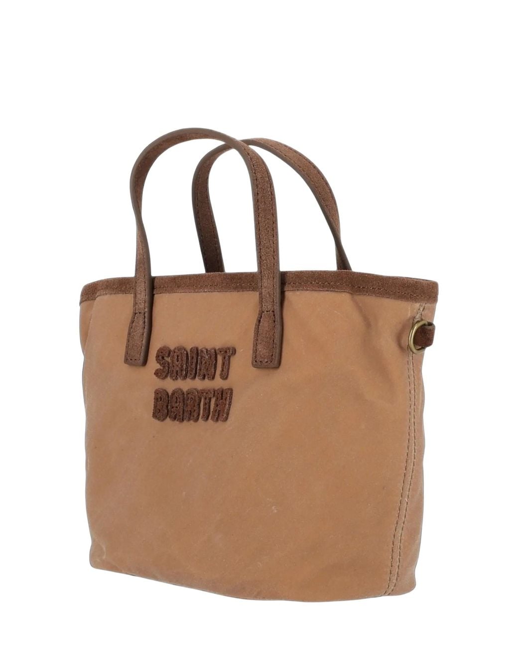 Mc2 Saint Barth Brown Logo-Lettering Tote Bag