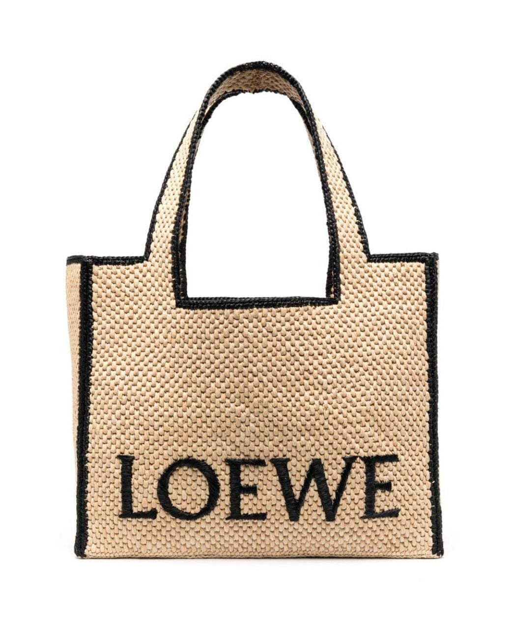LoewePaulas Loewe Font Large Raffia Tote Bag in Natural Lyst