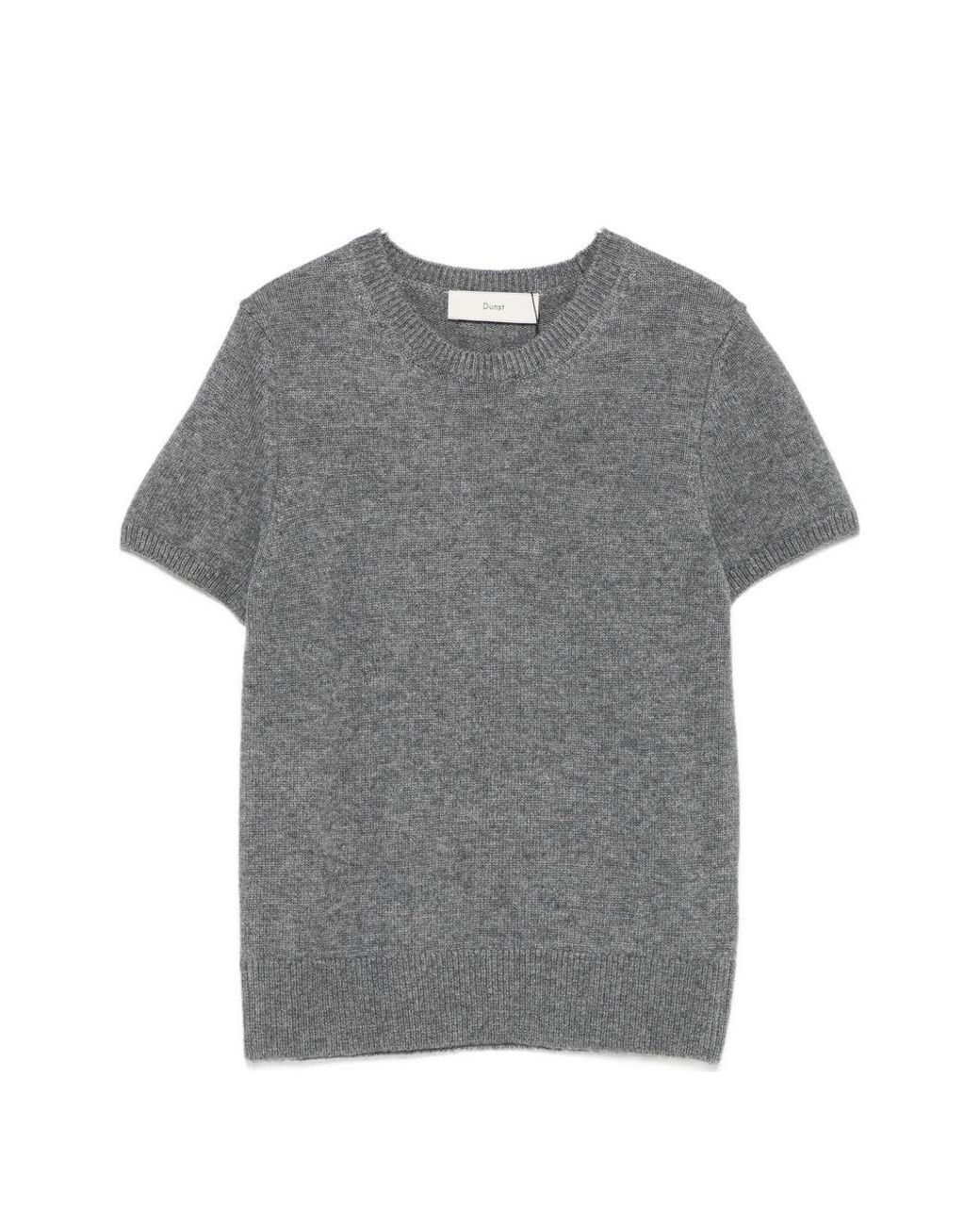 DUNST Gray Wool Blend Crewneck Sweater