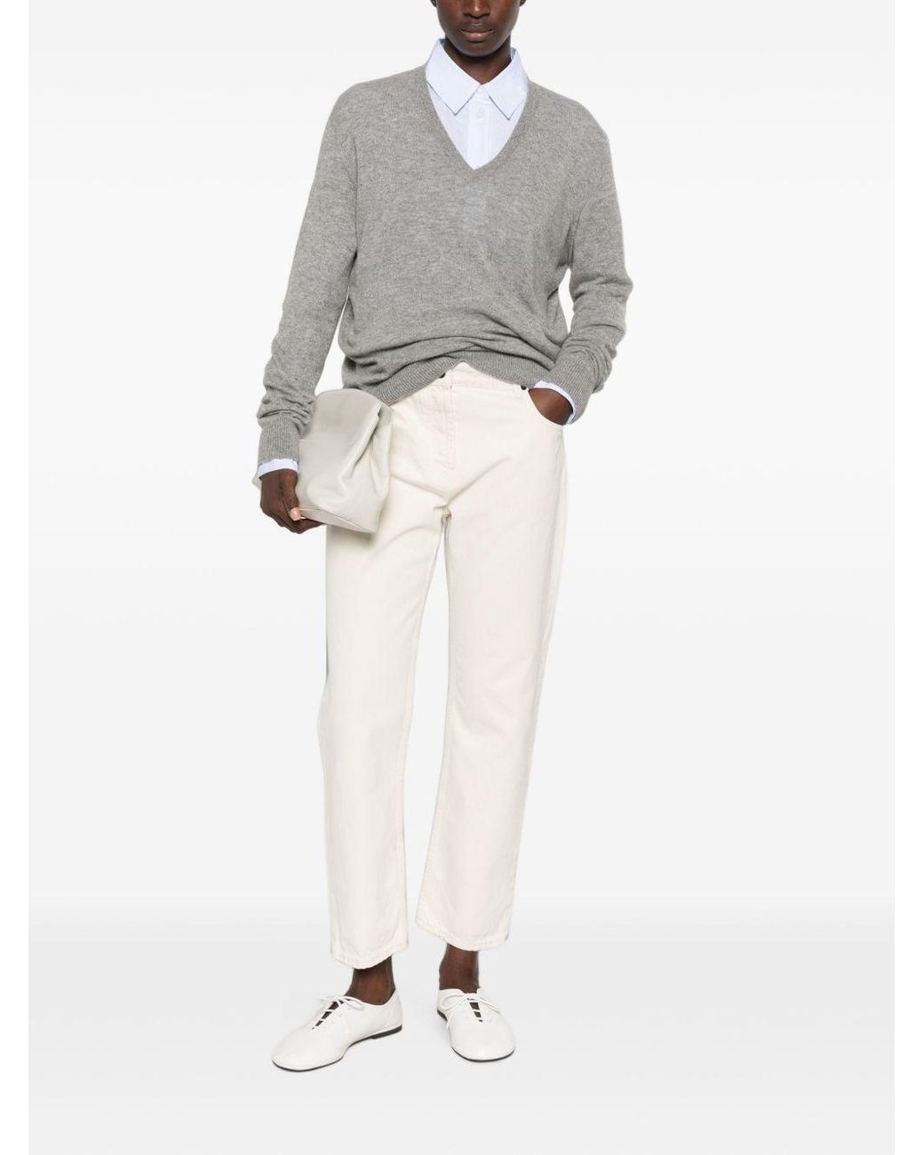 The Row White Riaco Cotton Jeans
