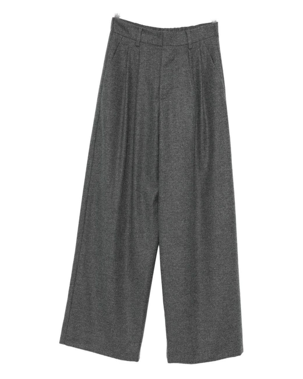Susanne Bommer Gray Cotton Blend Trousers