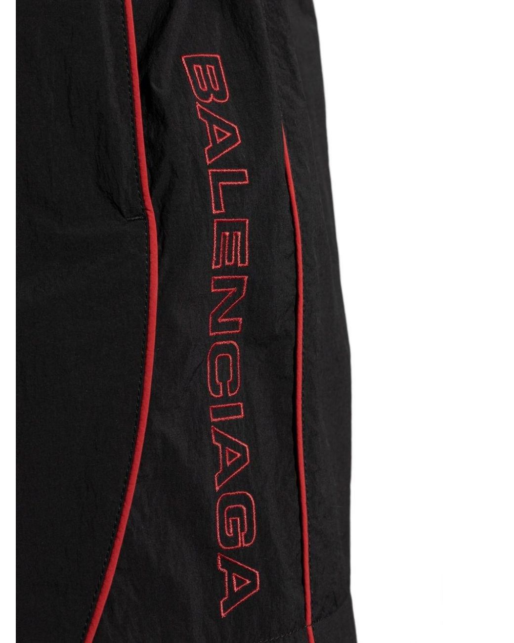 Balenciaga Black Embroidered Logo Tracksuit Shorts For for men