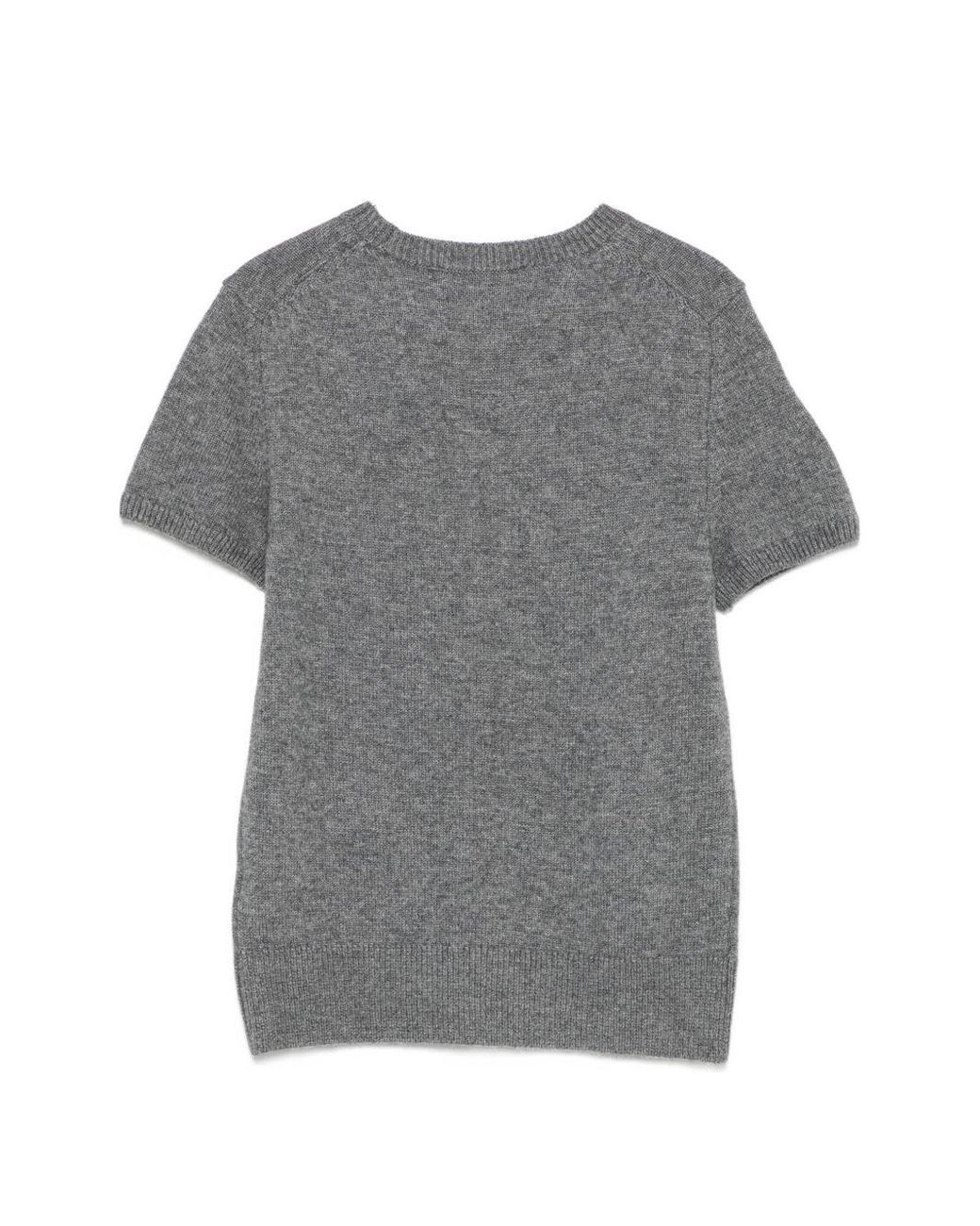 DUNST Gray Wool Blend Crewneck Sweater