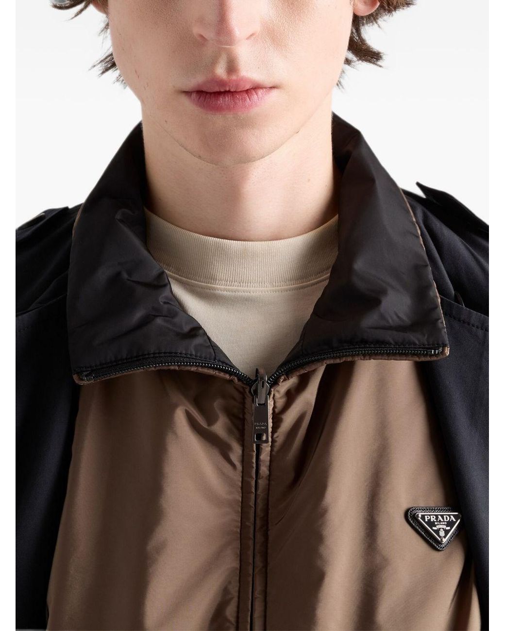 Prada Brown Re-Nylon Blouson Jacket for men