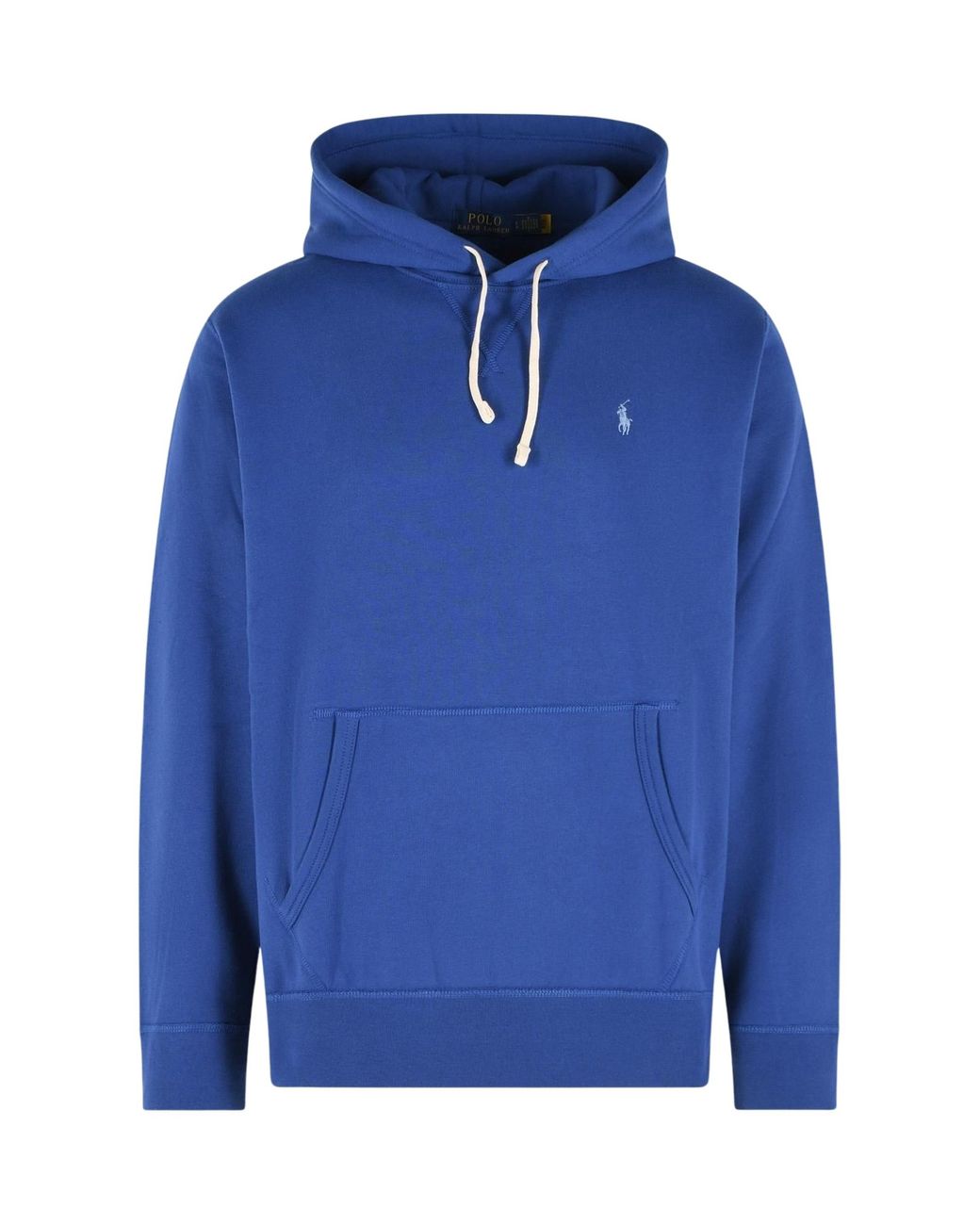 Polo Ralph Lauren Blue Logo Embroidered Drawstring Hoodie for men