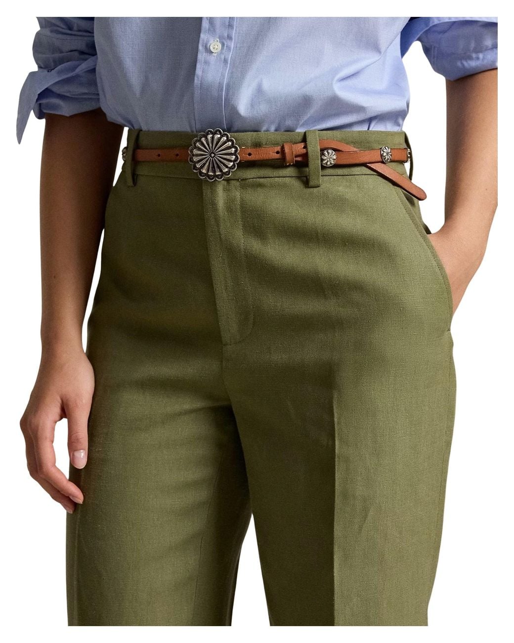 Polo Ralph Lauren Green Relaxed Straight Trousers
