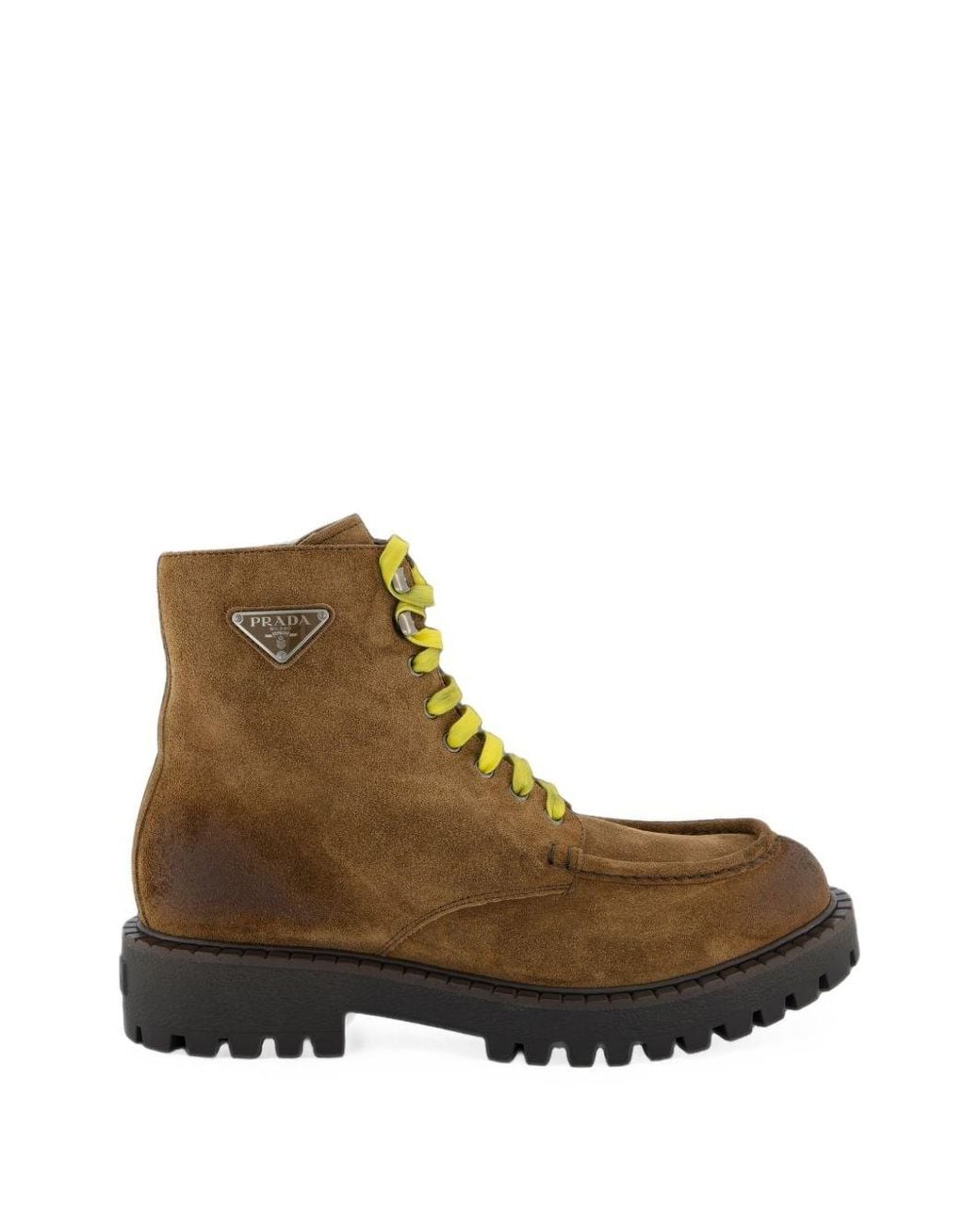 Prada Brown Leather Boots for men