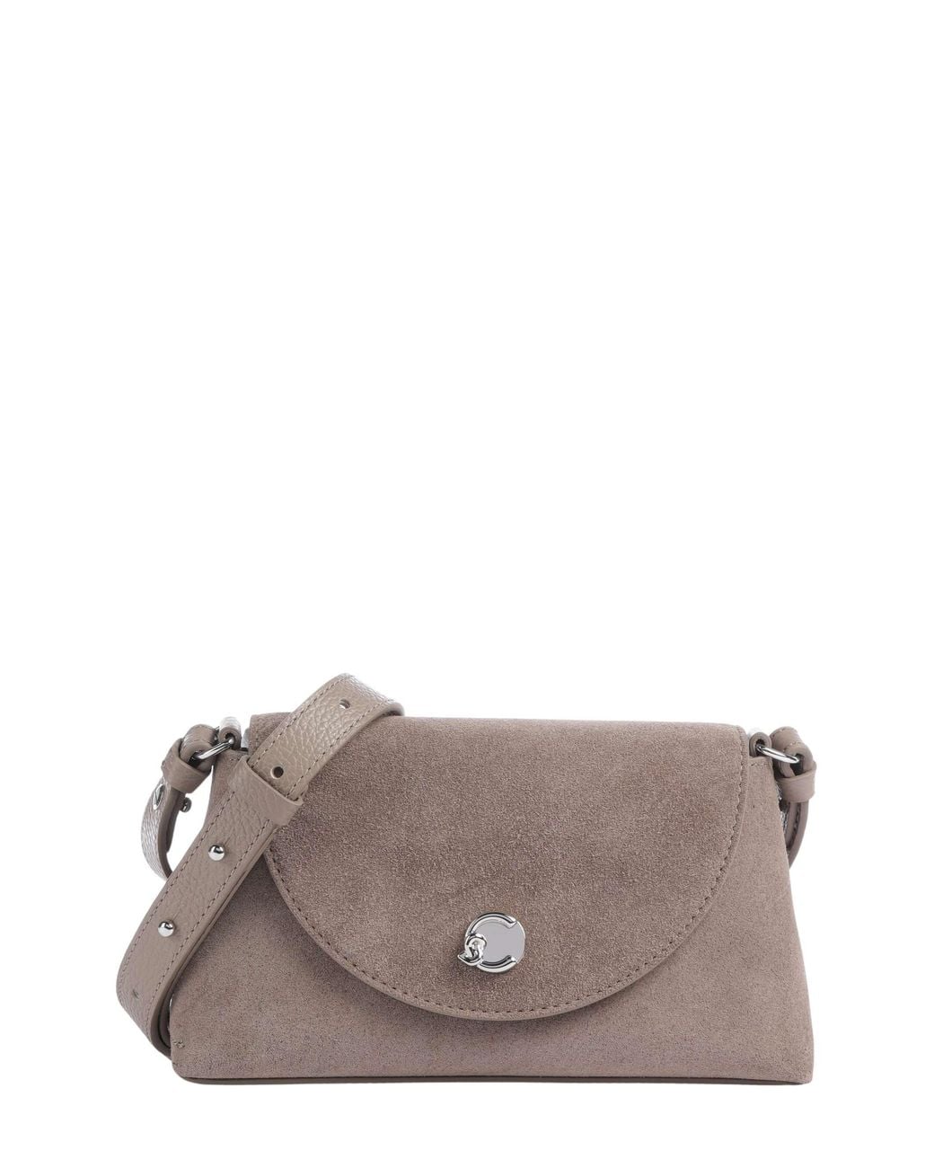 Coccinelle Gray Nikla Suede Crossbody Bag
