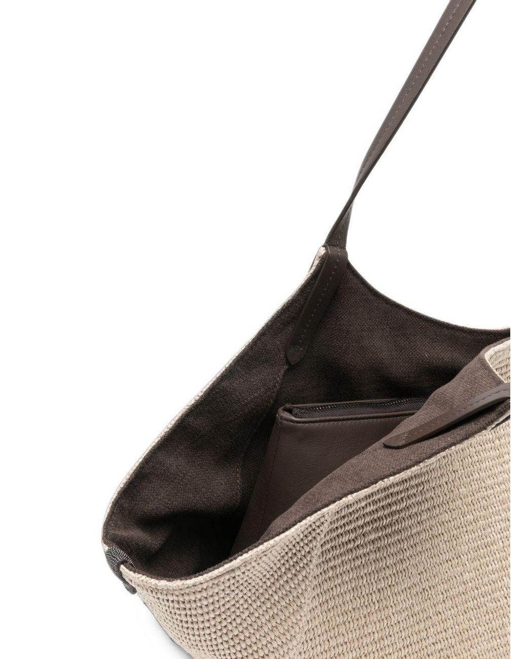 Brunello Cucinelli Natural Cotton Blend Tote Bag